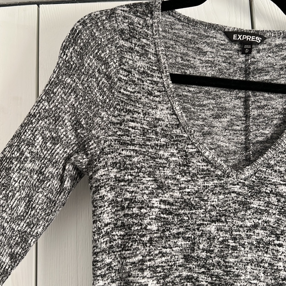 Express gray sweater dress - Picture 2 of 3
